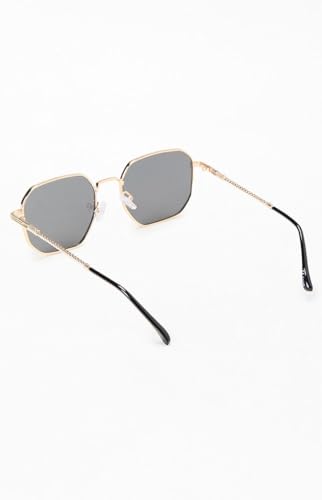 PacSun Men's Gold Metal Rectangle Frame Sunglasses2