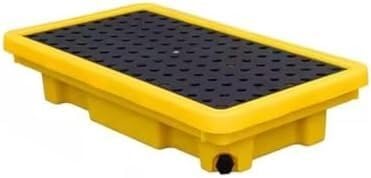 Nieprzeciekające modułowe tace do zbierania wycieków – trwałe plastikowe platformy do wycieków (66 x 36 x 12 cm) do łatwego czyszczenia w zastosowaniach warsztatowych, przemysłowych i gazowych