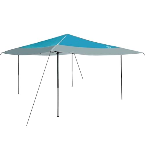 vidaXL Pop-up Canopy Tent Blue 400 x 400 cm Fabric, Garden and Terrace, Modern Shade Tent, Pop-Up Canopy for Outdoor Events, Festive Pavilion, Wedding or Picnic Shelter