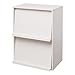 Movian, Mobile contenitore con 2 ante a soffietto /Armadio in legno/Ribaltabile/Armadio portaoggetti, Altezza ripiano regolabile 3,2 cm, Ufficio, Casa - Flap Rack - CHR-2 - Quercia Bianco