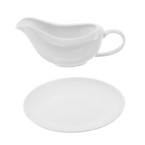 Toyvian Salsera Para Servir Salsera Blanca Para Salsas y Condimentos Para Restaurante Tapa y Cuchara