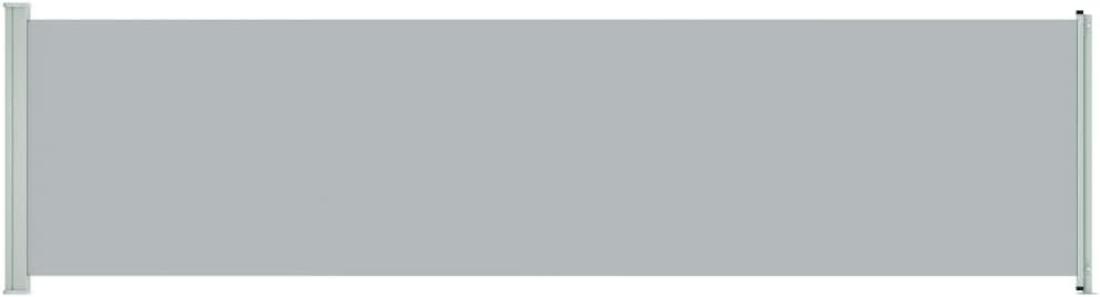 vidaXL Patio Retractable Side Awning Balcony Garden Outdoor Backyard Terrace Lawn Yard Privacy Screen Windscreen Awning 236.2x63 Gray