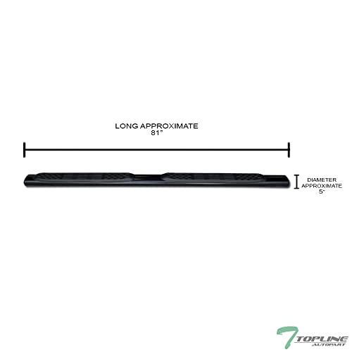 Estribos ovalados negros 5" para Ford F150 04-08 miniatura 3
