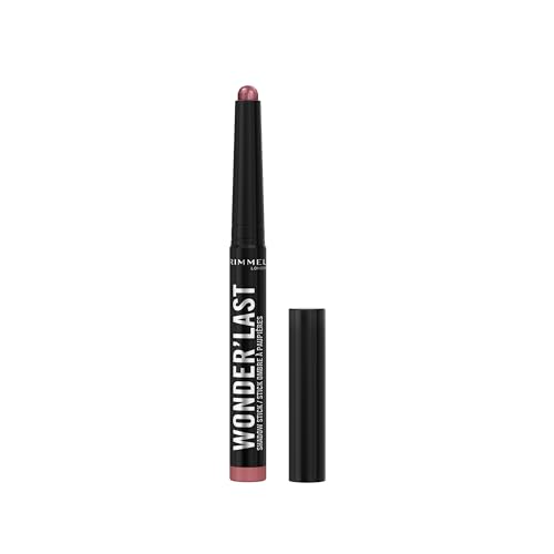 Rimmel London, Wonder'Last, 007 Pink Fizz, Ombretto in stick, Colore vibrante e d’impatto, Facile da applicare, Texture confortevole, Formula ultra-cremosa, Formula Vegana, 1,64 g