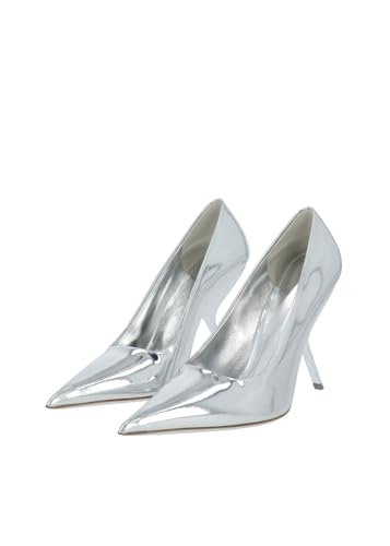 Women's Heels for Women Pointed Toe Stiletto Heels Slip On Pumps Patent Leather Red Black Silver Pumps Wedding Dress Office Shoes for Women4