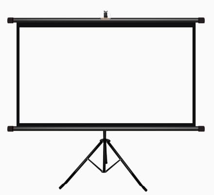 Pantalla para proyectar con soporte portátil que evita arrugas en cine exterior