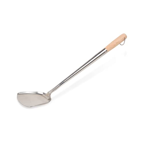 MOESTA-BBQ 10048 Cuillère à wok en acier inoxydable avec manche extra long - Idéal comme spatule pour poêle XXL Cover