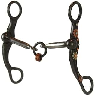 American Heritage Equine Bit with Copper and Silver Dots Ring Mouth