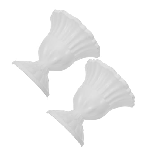 FUTUREORYY Support Mural pour Fleurs 2 Pièces, Demi-Pot Mural Vintage en Plâtre, Vase Suspendu Décoratif pour Fleurs Séchées ou Éternelles, Décoration...