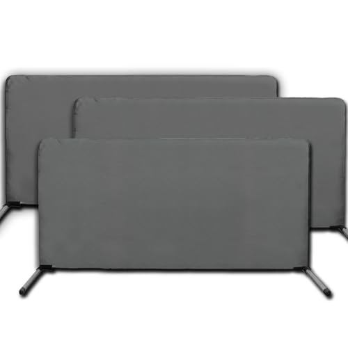 yuanclllp Pickleball Ball Barrier Table Tennis Baffle with Stretch Leather Fabric, 3 PCS Ping Pong Field Fence Surround Divder Block for Ball Court, 56