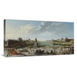 36 in. A View of Paris from The Pont Neuf Art Print - Jean-Baptiste Raguenet