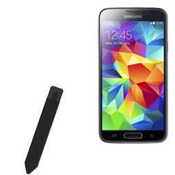 BoxWave Stylus Pouch Compatible with Galaxy S5 mini - Stylus PortaPouch, Pen Stylii Holder Carrier Portable Self-Adhesive - Jet Black