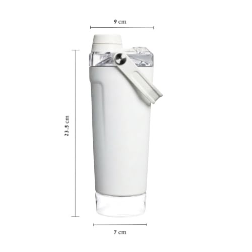 Image of Stainless Steel Leakproof Protein Shaker & Sports Bottle | White | 600ml