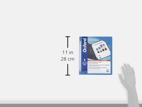 Oxford Pressboard Report Covers W/Scored Side Hinge, Dark Blue, Letter Size, 5 Per Pack, (99402Ee) #TOP5