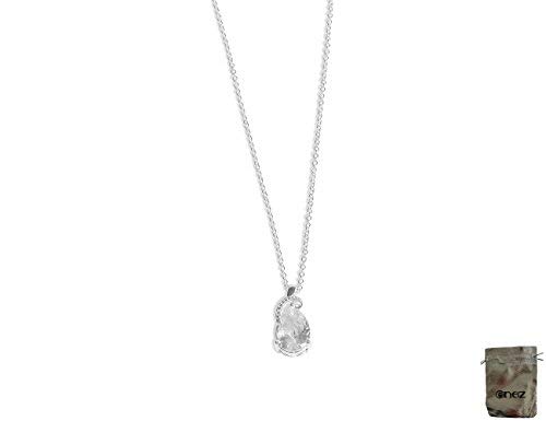 Collana Enez 46 cm con ciondolo pietra 2,0 cm 925