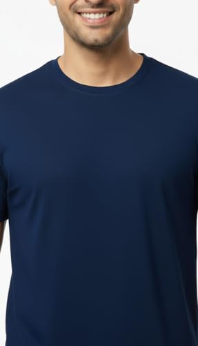 Image of Men's 100% Supima Cotton Crew Neck T-Shirt - Classic Slim Fit, Ultra-Soft Breathable Fabric, Short Sleeve Solid Tee
