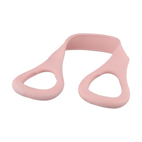 Bandas de resistencia con asas suaves para rutinas efectivas de ejercicio en casa (10-20 libras), color rosa