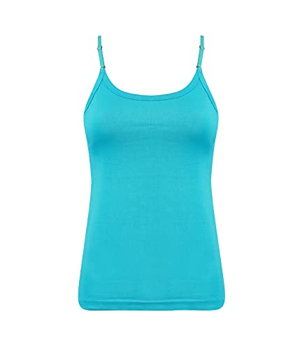 Image of OUTFLITS Women's Ladies Cotton Adjustable Strap Innerwear Camisole Slip Combo 2 Pices Pack (LIC02F 2C)