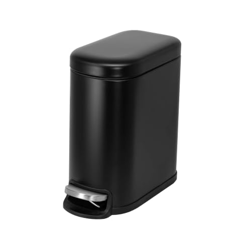 ACENTO Caneca rectangular 1.3 gal con tapa y pedal