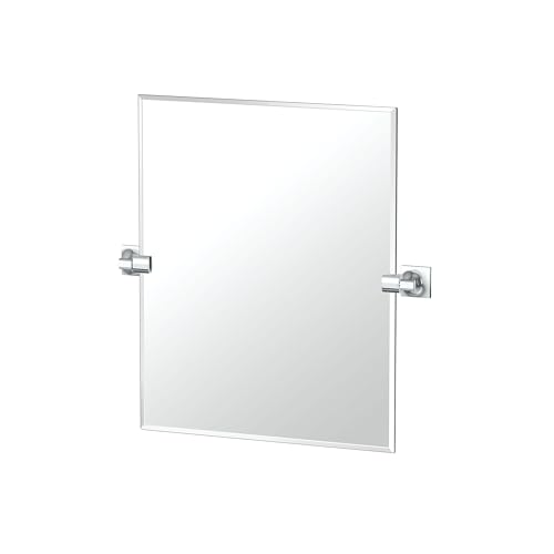 Image of Gatco 5589SM Waterline Frameless Rectangle Mirror, 24 Inch, Chrome