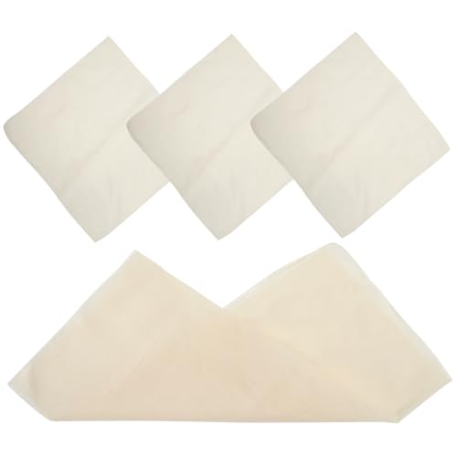 HOLIDYOYO 4pcs Food-grade Fine Mesh Cloth Strainer for Tofu Soy Milk Reusable Cheesecloth Filters for Cooking Easy to Use Kitchen Essential