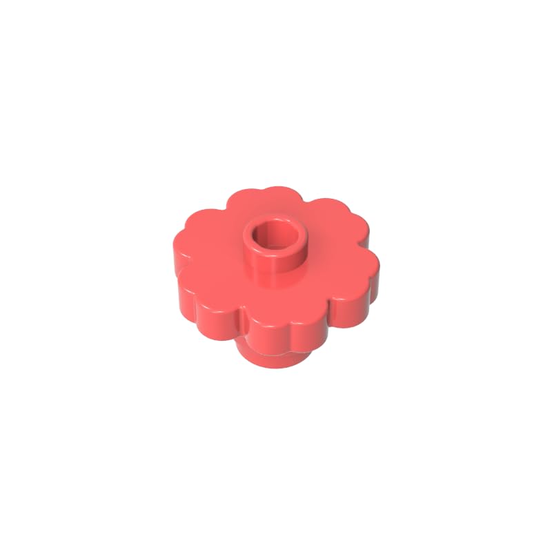 4728 Ornaments Plant, Flower 2x2 - Round [Open Stud], Coral Orange, 50 PCS — image 1
