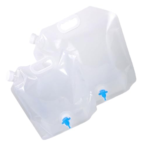 ifundom 2Pcs Portable Collapsible Water Containers Outdoor Water Storage Bags Durable Lightweight Water Pouches for Camping Hiking and to Carry with Strong