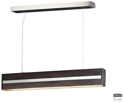 ET2 iWood-30W 1 LED Pendant-3.5 Inches Wide by 5.5 inches high-Wenge/Polished Chrome Finish
