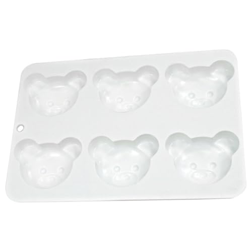 La Mejor Recopilación de Moldes para dulces al mejor precio. 44 SHINEOFI Molde para Hornear Chocolate y Dulces 6 Cavidades en Forma de Cabeza de Oso, Molde de Silicona Antiadherente para Repostería Casera