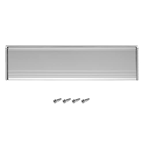 Internal Letterbox Draught Excluder 11.5 Inch (29.3cm) Metal Draught Letter Plate Seal Letter Box Flap - Prevents Draughts Coming Through The Letter Box - for Wood or uPVC Doors - Silver