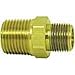 Imperial 90344 Brass Pipe Thread Reducing Nipple, 1/2" X 3/8",per Package Of 10.