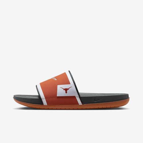 Nike College Offcourt (Texas) Slides (FN4475-800, Desert Orange/Dark Smoke Grey/White)2