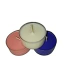 Advent Tea Lights 12 Purple 4 Pink and 4 White Unscented Soy Wax Tealight Candles 20 Pack