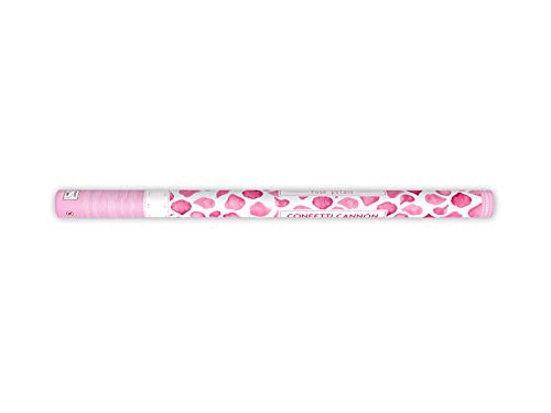 36x Konfettikanone mit Rosenblättern, rosa, 80cm