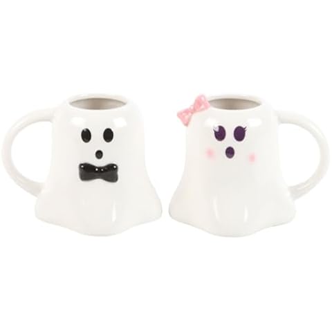 Mr and Mrs Boo Ghost Mugs Set Cover