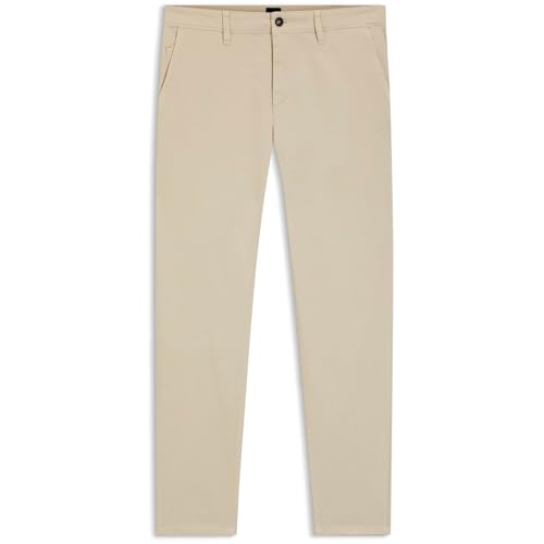Chino Tapered BOSS Hommes Pantalon Fuselé Satin Coton Stretch Confort