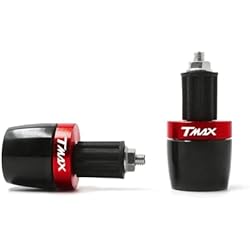 Caña Maxia Sx GRABBI CNC Tapones Extremo Tapa Mango Empuñaduras Universales para Manillar De Motocicleta, 7/8 ´´, Extremos Tapa, Deslizador Enchufe para YA-M TMAX T-MAX 530 500 TMAX500 TMAX530 SX DX (Color : Rojo)