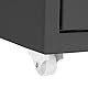 vidaXL Aktenschrank mit Rollen Rollcontainer Bürocontainer Schubladenschrank Büroschrank Metallschrank Schrank Anthrazit 28x41x109cm Metall