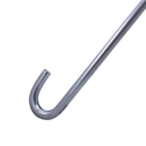 Image of United Pacific 90010M10 31 inch Heavy-Duty Chrome Plated 5th Wheel Pin Puller, Solid Steel Rod w /5in Handle, Fifth Wheel Pin Puller - J-Hook - Pack of 10