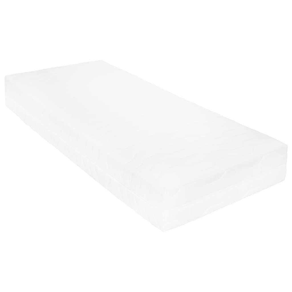 Z litego drewna sosnowego gościnna leżanka z materacem biała 90x200 cm | Łóżko dzienne z materacem 90x200 cm lite drewno sosnowe dla gości sofa tapicerowana