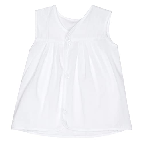Image of CLAP Baby Girls Cotton Jhabla Frock White (Pack of 4)