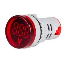 DiyCart AC 20-500V Digital AC Voltmeter Voltage Meter Gauge Digital Display Indicator Measuring Range 25-500v (Red)