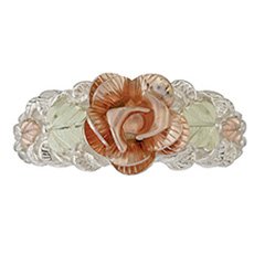 Rose Black Hills Silver Womens Ring from Coleman - Size 4