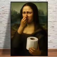 D&eacute;coration F&ecirc;tes Mona Lisa m-Mimics Affiche Toile cadeau original 40x60