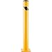 Global Industrial Steel Bollard w/Chain Slots & Removable Cap, 4-1/2"Dia. x 42"H, Yellow