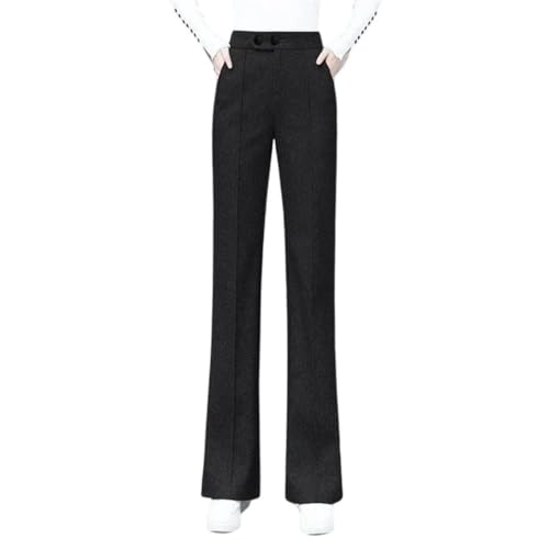 Women's 100% Merino Wool Knitted Casual Pants, Soft High Waist Woolen Trousers, Autumn Winter