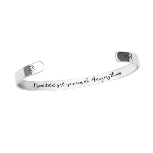 Inspirational Gifts for Women Cuff Bracelets Easter Basket Stuffers Birthday Graduation Gifts for Women Teen Girl Trendy Stuff for Sister Best Friend Daughter Granddaughter Cousin Stocking Stuffers