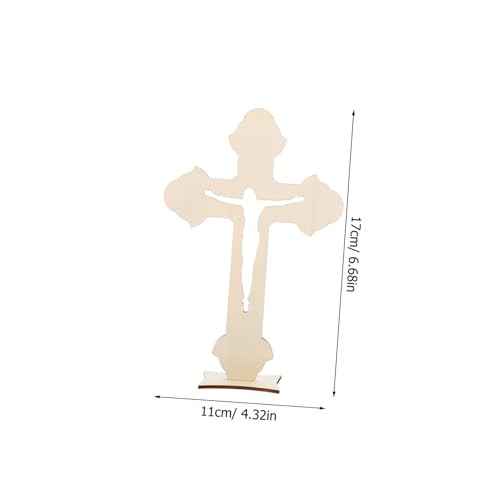 FUNOMOCYA Wood Cross Craft Cross Decoration Rustic Style Perfect for Indoor Decor Photo Prop