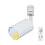 Allegro Lighting スポットライト 業務用 ダクトレール用 ライティングレール照明 リモコン付き 大光量 100W形相当 照明器具 天井 led 調光調色 昼光色 昼白色 電球色 LED搭載 器具一体型 レールライト ダイニング リビング 角度調節 インテリア おしゃれ(ホワイト, 1灯-1リモコン)