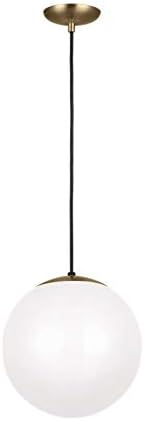 Generation Lighting 6022-848 Leo - Hanging Globe One - Light Pendant Hanging Modern Fixture, Satin Brass